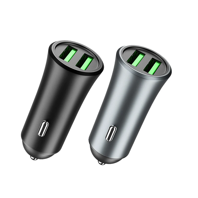 NINE CAR CHARGER DOUBLE WAY QC3.0+2.4A