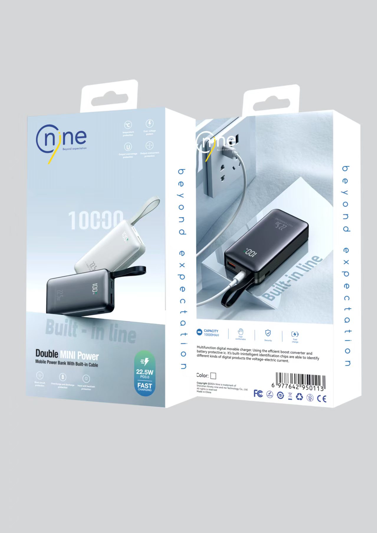 NINE DOUBLE MINI POWER BANK TWO LINE