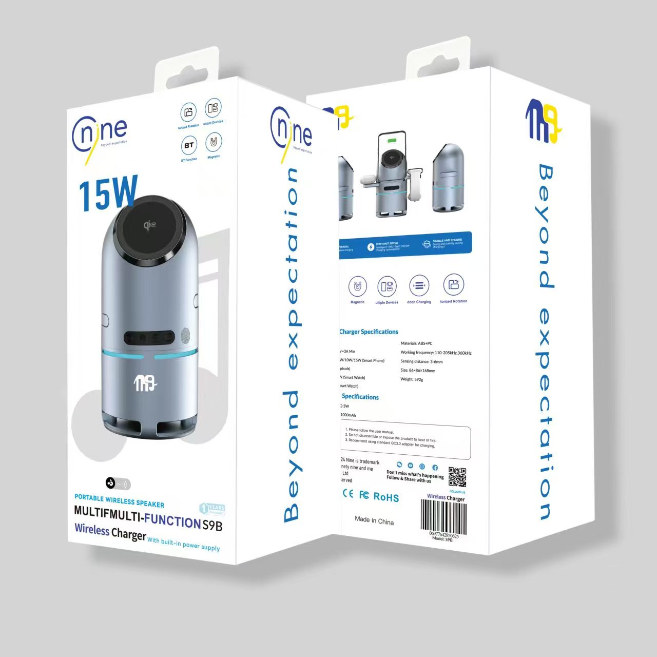 NINE 4 IN ONE wirless S9B MULTIFUNCTION SPEAKER