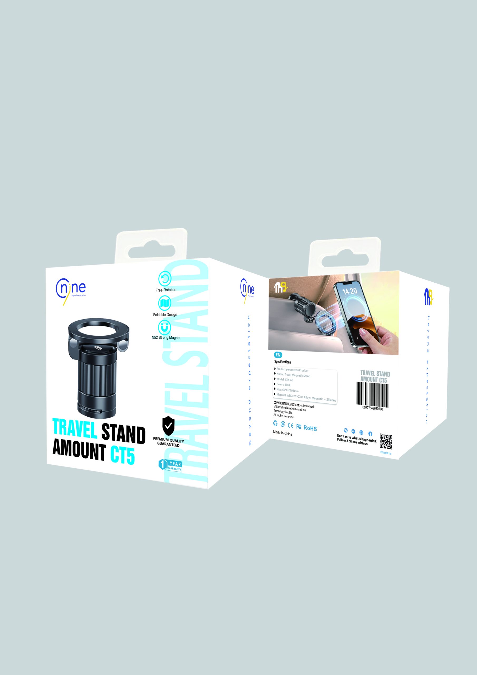 NINE TRAVEL STAND AMOUNT CT5 HOLDERS 360 PORTABLE